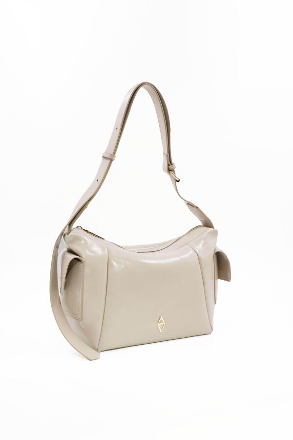 Martina Vizon Kırışık Mat Rugan Kadın Omuz Ve Çapraz Çantası - 3