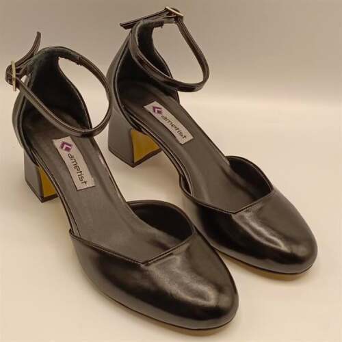 Matilda Siyah Kalın Topuklu Ayakkabı - 2