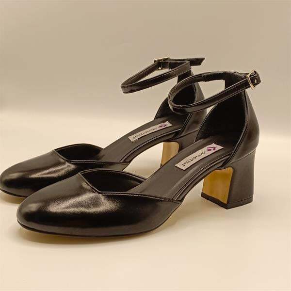 Matilda Siyah Kalın Topuklu Ayakkabı - 4