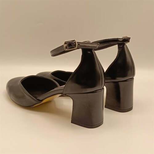 Matilda Siyah Kalın Topuklu Ayakkabı - 5