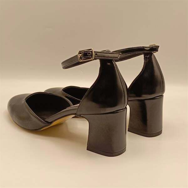 Matilda Siyah Kalın Topuklu Ayakkabı - 5