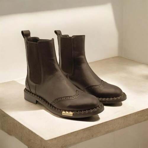 Milan Siyah Deri Kadın Bot - 6