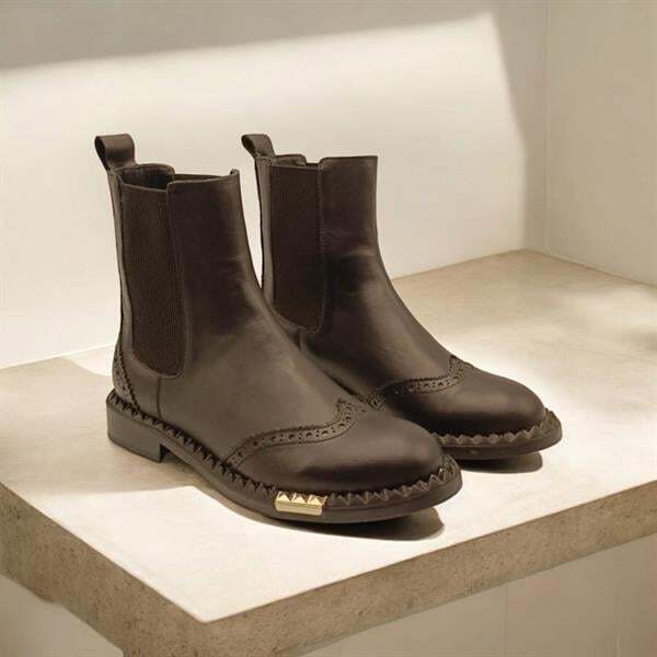 Milan Siyah Deri Kadın Bot - 6