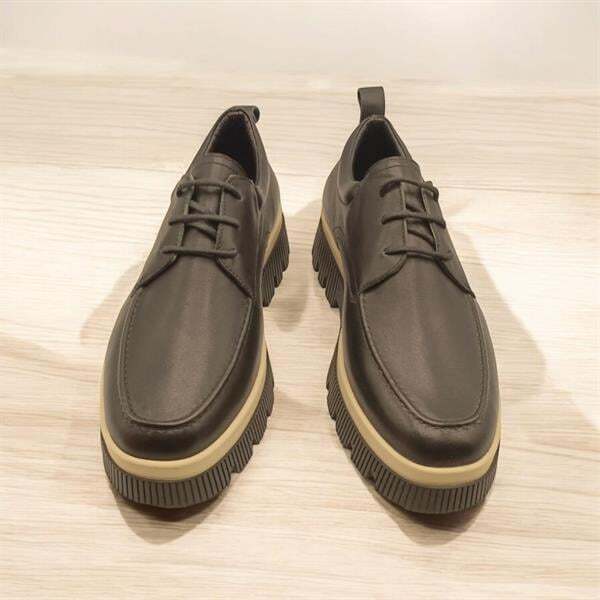 Milas Siyah Deri Günlük Kadın Ayakkabı - 3