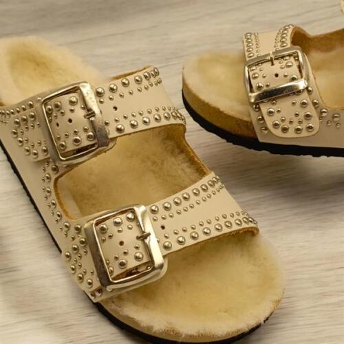 Mina Kışlık Ortopedik Bej Kadın Terlik