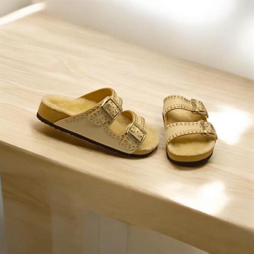 Mina Kışlık Ortopedik Bej Kadın Terlik - 2