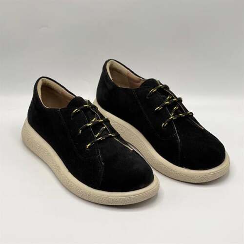 Montana Siyah Hakiki Deri Kadın Ayakkabı | Ametist Exclusive - 2