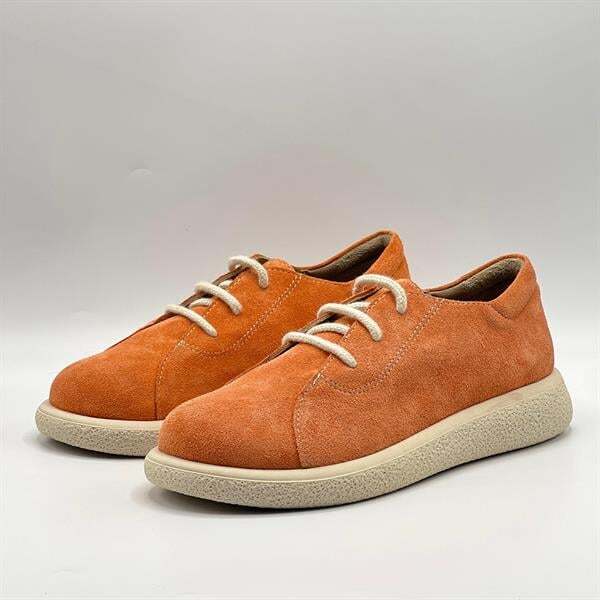 Montana Turuncu Hakiki Deri Kadın Ayakkabı | Ametist Exclusive - 4