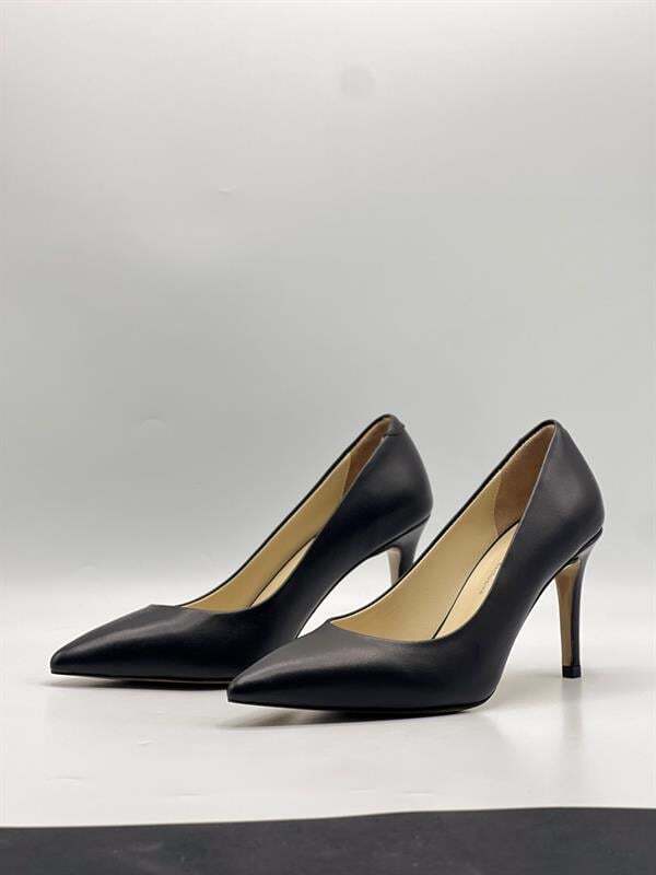 Nadia %100 Gerçek Deri Siyah Stiletto – 9 cm Topuk - 4