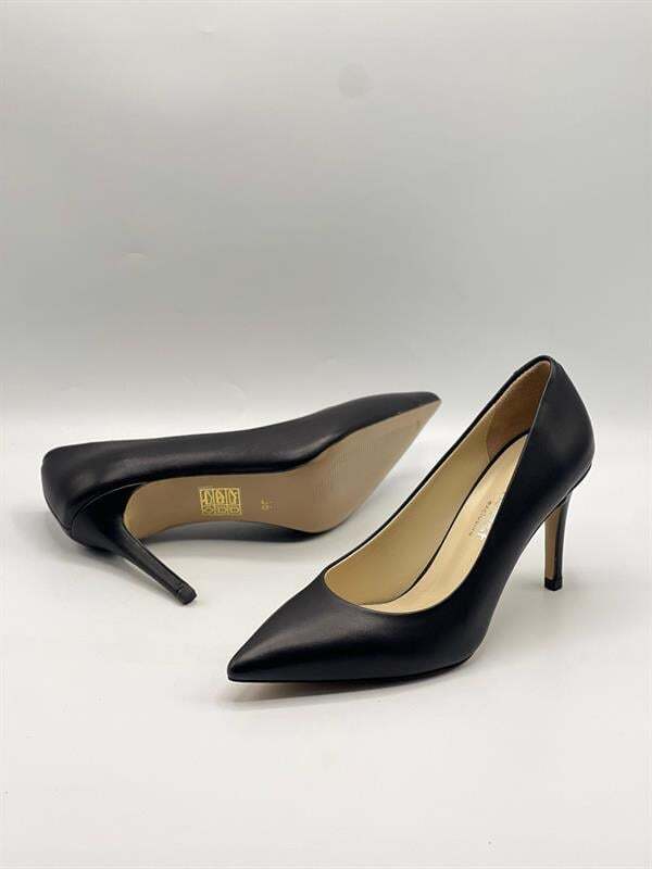 Nadia %100 Gerçek Deri Siyah Stiletto – 9 cm Topuk - 5
