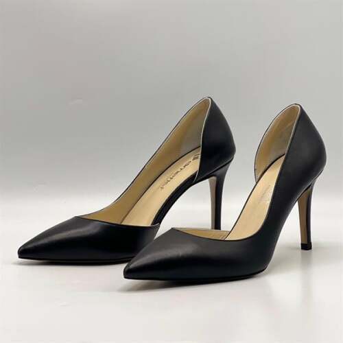 Nadin %100 Gerçek Deri Siyah Stiletto – Neolit Taban, Dekolteli Tasarım - 4