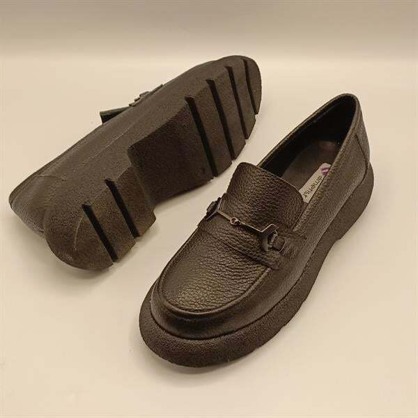 Osiris Siyah Deri Kadın Günlük Ayakkabı - 5