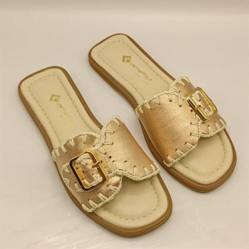 Otantik Rose Deri Kadın Terlik - 2