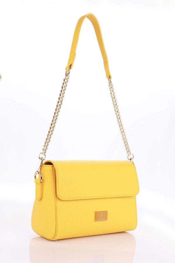 Pamela Sarı Kadın Omuz Çantası - 4