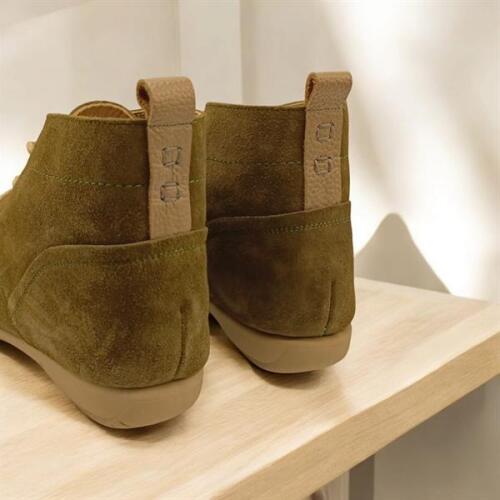 Paris Haki Süet Bağcıklı Kadın Bootie - 2