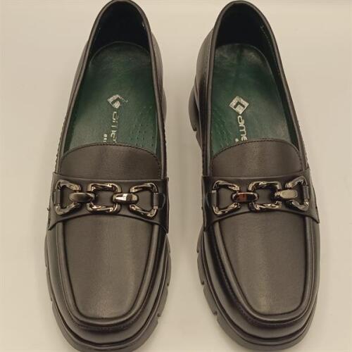 Pena Siyah Deri Kadın Günlük Ayakkabı - 3