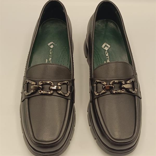 Pena Siyah Deri Kadın Günlük Ayakkabı - 3