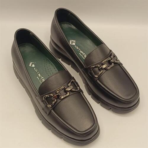 Pena Siyah Deri Kadın Günlük Ayakkabı - 4