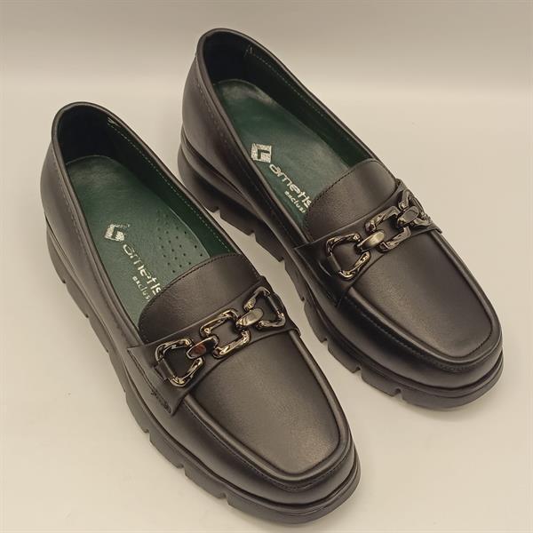 Pena Siyah Deri Kadın Günlük Ayakkabı - 4