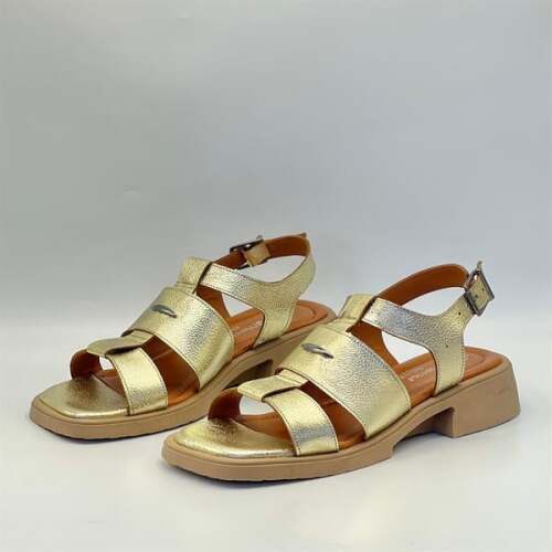 Perge Gold Gerçek Deri Kadın Sandalet - 4