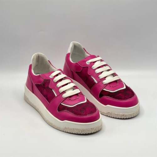 Pia Pembe – Kadın Gerçek Deri Sneaker - 2