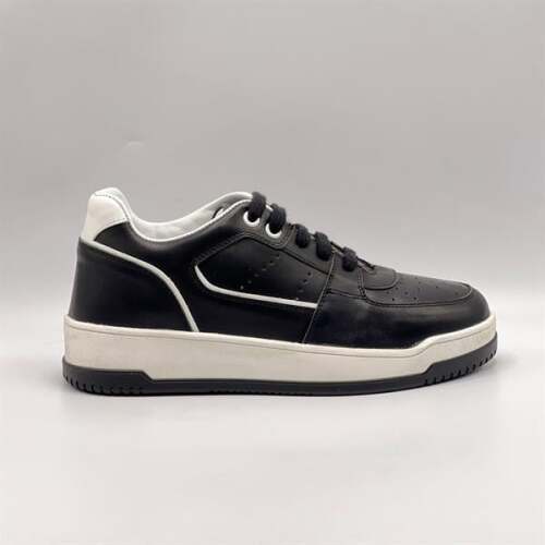 Pia Siyah Deri Kadın Sneaker –  Şık ve Rahat Tasarım