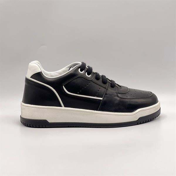 Pia Siyah Deri Kadın Sneaker –  Şık ve Rahat Tasarım - 1