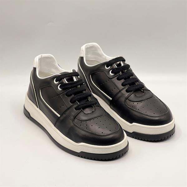Pia Siyah Deri Kadın Sneaker –  Şık ve Rahat Tasarım - 2