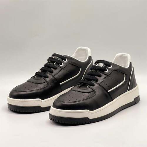 Pia Siyah Deri Kadın Sneaker –  Şık ve Rahat Tasarım - 4