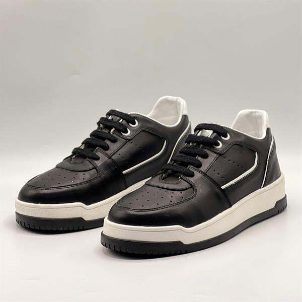 Pia Siyah Deri Kadın Sneaker –  Şık ve Rahat Tasarım - 4