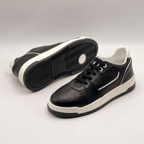 Pia Siyah Deri Kadın Sneaker –  Şık ve Rahat Tasarım - 5