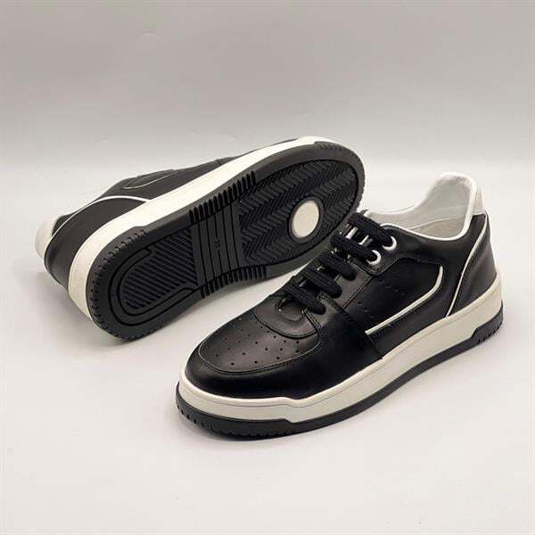 Pia Siyah Deri Kadın Sneaker –  Şık ve Rahat Tasarım - 5