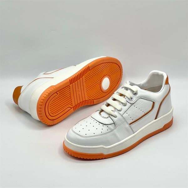 Pia Turuncu Beyaz Desenli Kadın Sneaker - 5