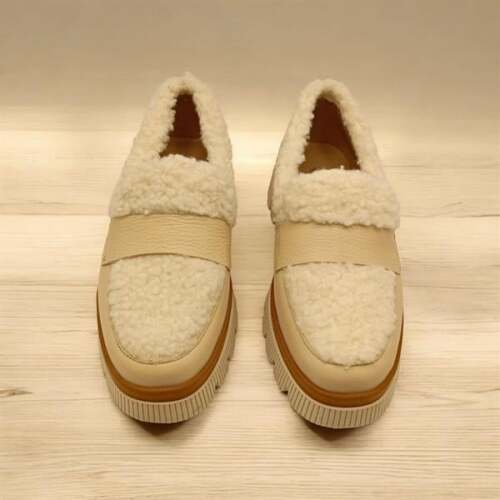 Plush Bej Deri Günlük Kadın Ayakkabı - 3