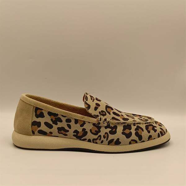 Punto Leopar Desen Deri Kadın Günlük Ayakkabı - 1
