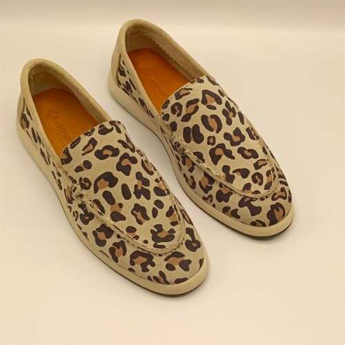 Punto Leopar Desen Deri Kadın Günlük Ayakkabı - 2