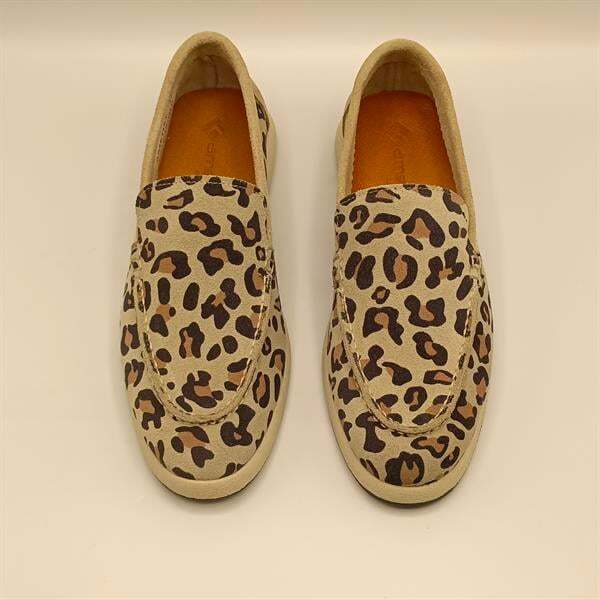 Punto Leopar Desen Deri Kadın Günlük Ayakkabı - 3