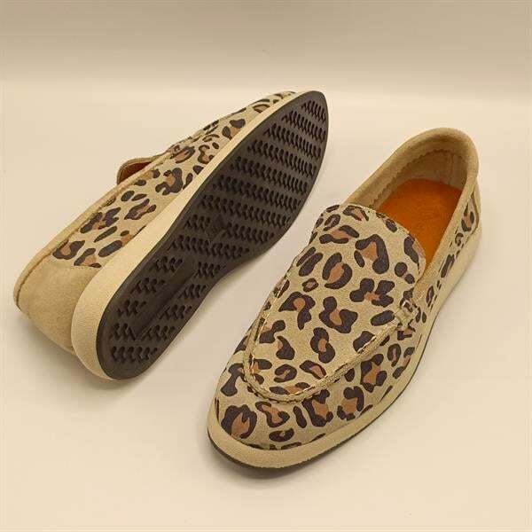 Punto Leopar Desen Deri Kadın Günlük Ayakkabı - 5