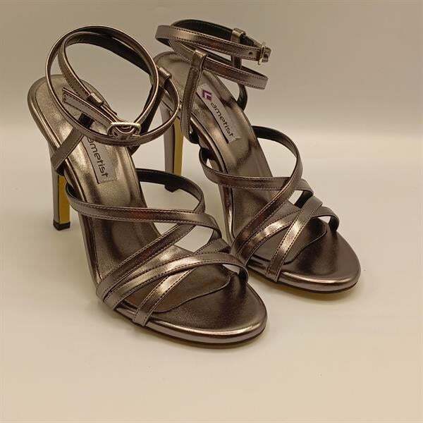 Rebecca Platin Topuklu Sandalet - 2