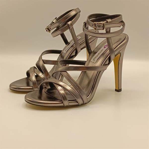 Rebecca Platin Topuklu Sandalet - 4