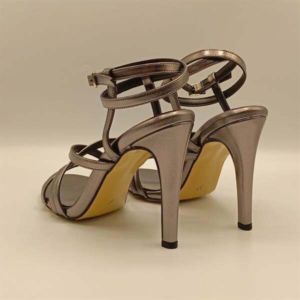 Rebecca Platin Topuklu Sandalet - 5