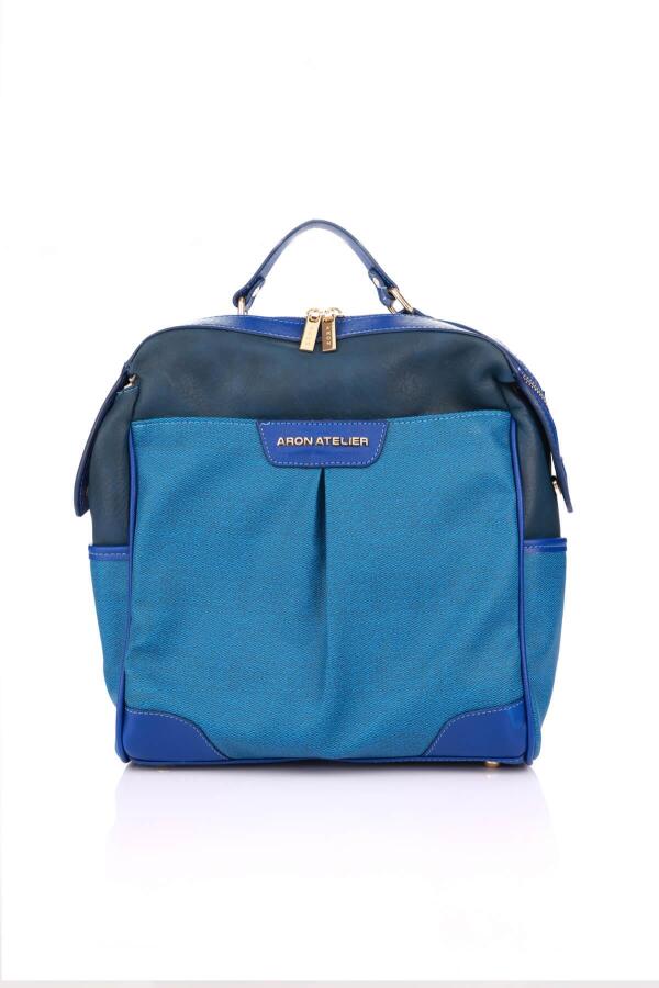 Regina Saks Mavisi Kadın Sırt Çantası - 1