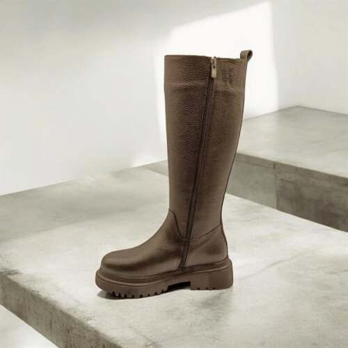 Rider Siyah Deri Kadın Çizme - 6