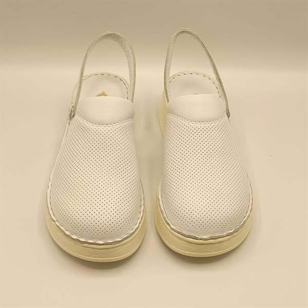 Sabo Beyaz Deri Kadın Terlik - 3