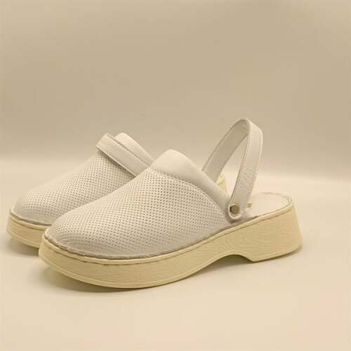 Sabo Beyaz Deri Kadın Terlik - 4