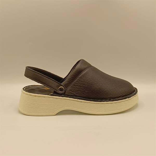 Sabo Siyah Deri Kadın Terlik - 1