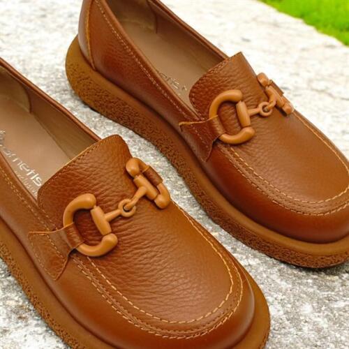 Sahra Taba Deri Kadın Günlük Ayakkabı - 2