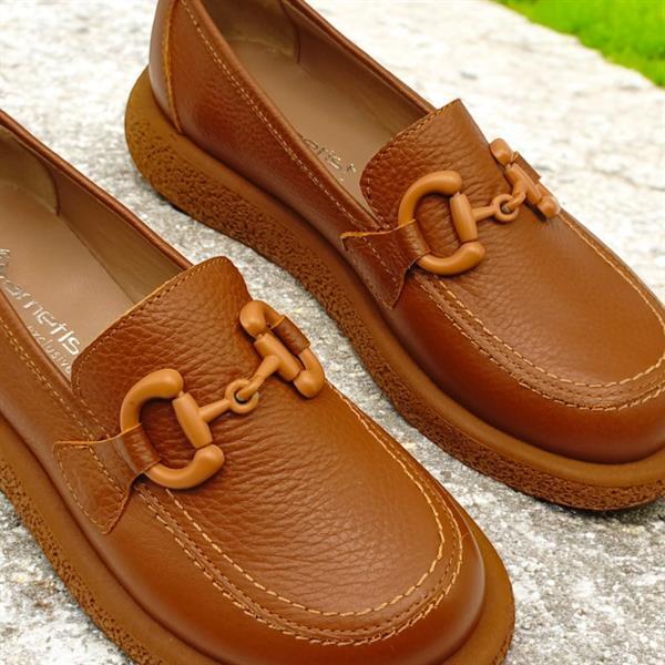 Sahra Taba Deri Kadın Günlük Ayakkabı - 2