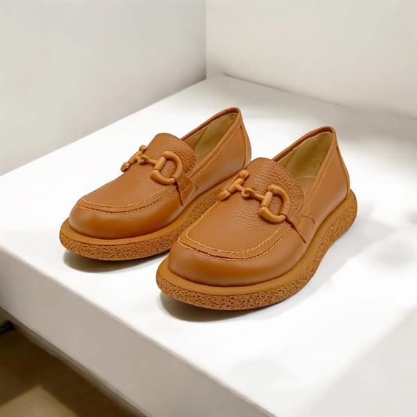 Sahra Taba Deri Kadın Günlük Ayakkabı - 4