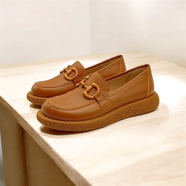 Sahra Taba Deri Kadın Günlük Ayakkabı - 6